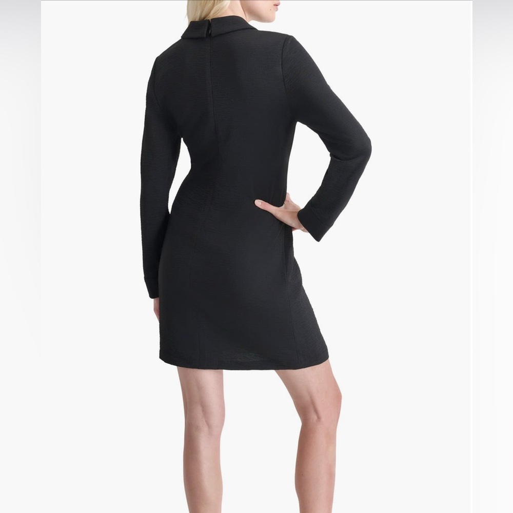 NWT DKNY Surplice Neckline Faux Wrap Mini Dress - Size 8 - Picture 2 of 3